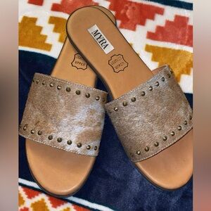 Myra Sandals • size 9 • Cowhide • EUC